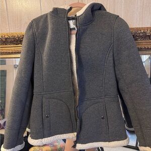 Women's Gray Jacket with Cream Lining